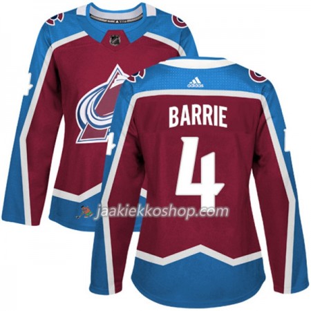 Nainen NHL Colorado Avalanche Pelipaita Tyson Barrie 4 Adidas 2017-2018 Burgundy Punainen Authentic